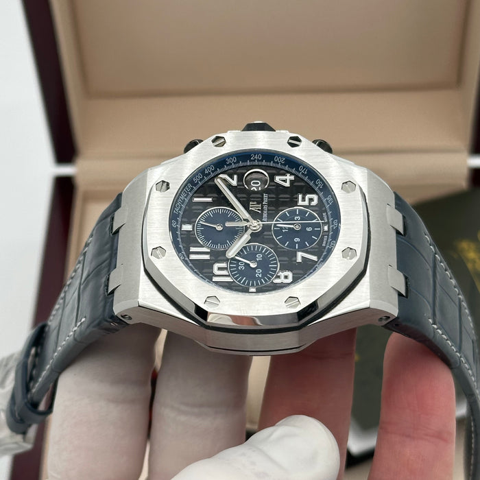 Audemars Piguet Royal Oak Offshore Chronograph 42MM – Blue Dial / Blue Leather Strap - Swiss Super Clone