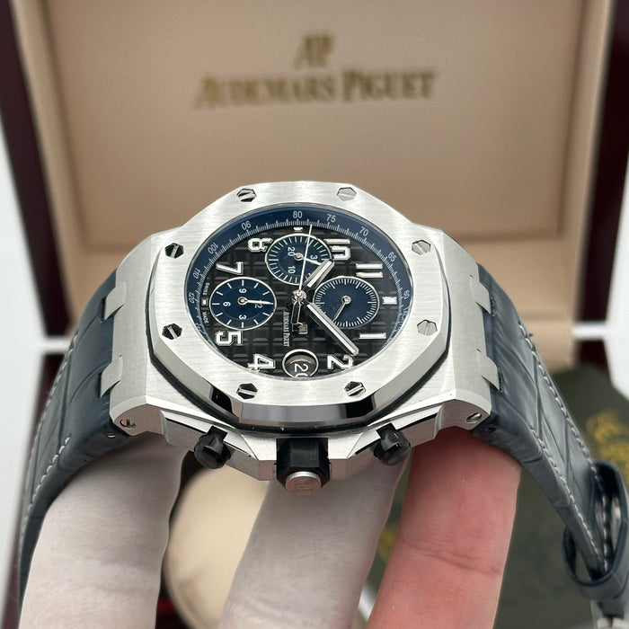 Audemars Piguet Royal Oak Offshore Chronograph 42MM – Blue Dial / Blue Leather Strap - Swiss Super Clone