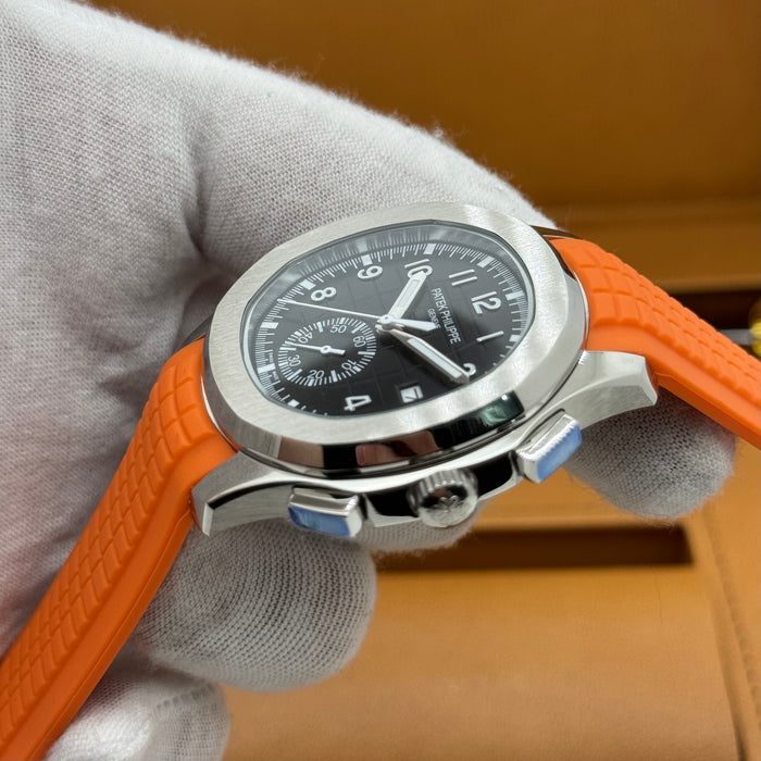Patek Philippe Aquanaut Chronograph 5968A-001 – Black Dial with Orange Rubber Strap
