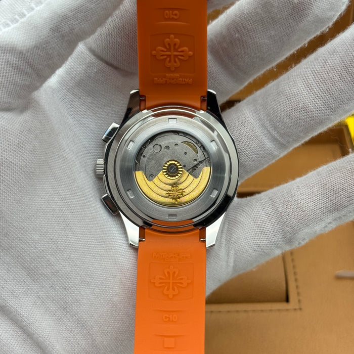 Patek Philippe Aquanaut Chronograph 5968A-001 – Black Dial with Orange Rubber Strap
