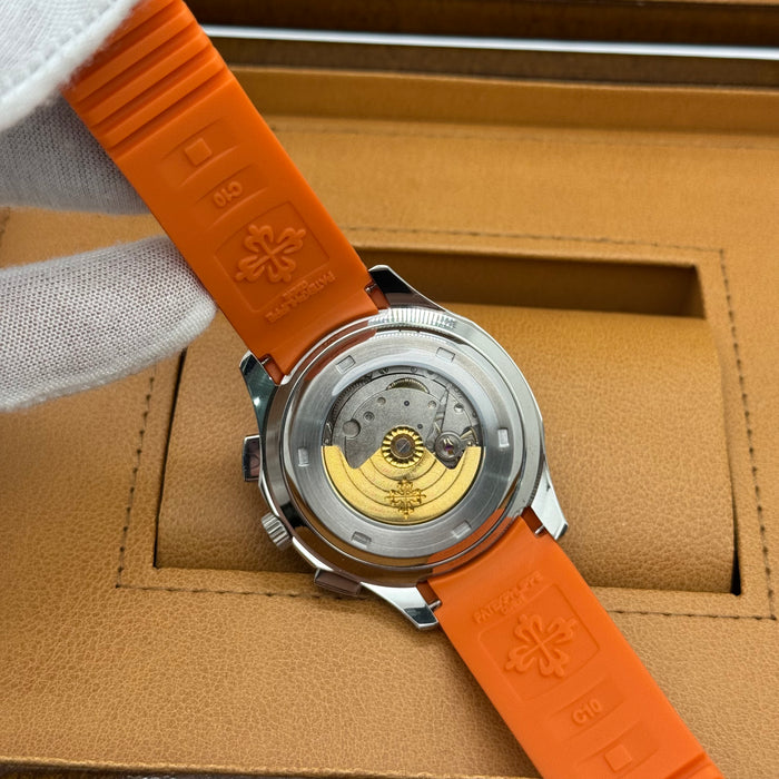 Patek Philippe Aquanaut Chronograph 5968A-001 – Black Dial with Orange Rubber Strap