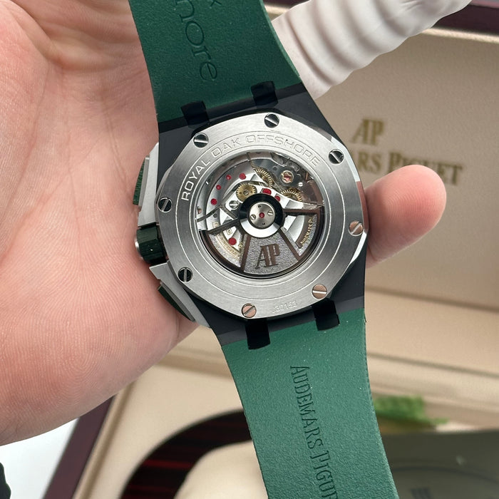 Royal Oak Offshore Chronograph Green Dial 44MM – Green Rubber Strap | Swiss Super Clone 1:1