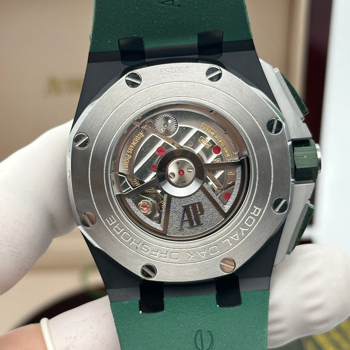 Royal Oak Offshore Chronograph Green Dial 44MM – Green Rubber Strap | Swiss Super Clone 1:1