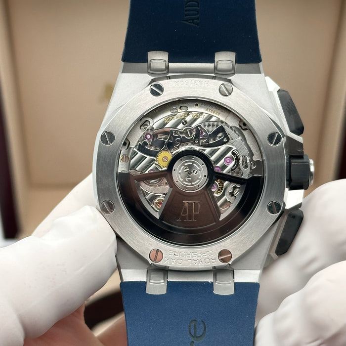 Royal Oak Offshore Chronograph Blue Dial 44MM – Blue Rubber Strap | Swiss Super Clone 1:1