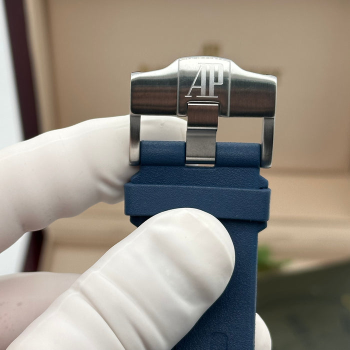 Royal Oak Offshore Chronograph Blue Dial 44MM – Blue Rubber Strap | Swiss Super Clone 1:1