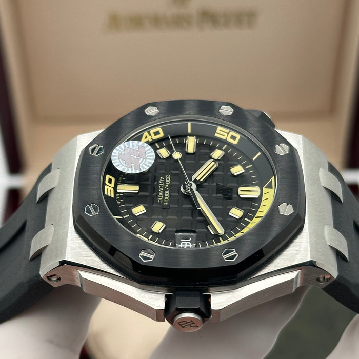 Audemars Piguet Royal Oak Offshore Diver 42MM – Black Dial / Yellow Accents - Swiss Super Clone