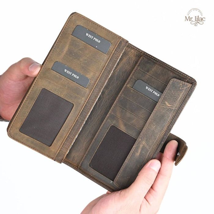 Original West Polo Leather Long Wallet