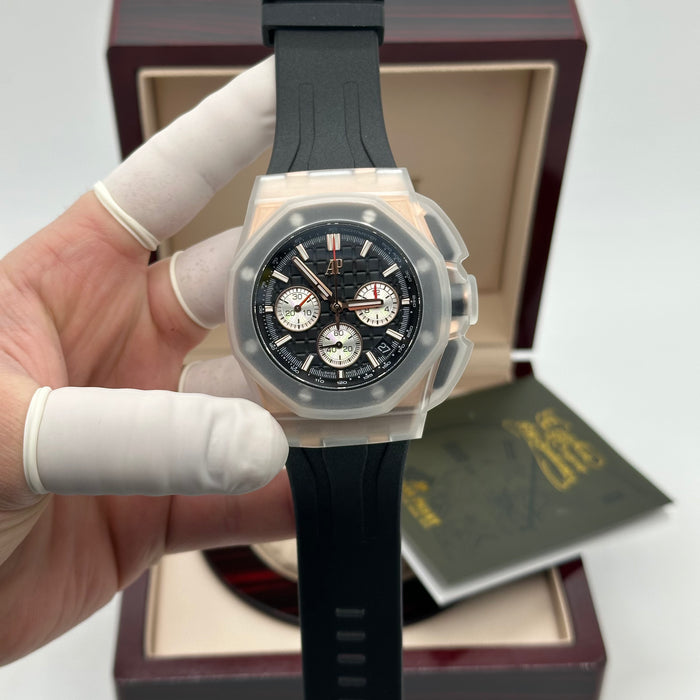 Royal Oak Offshore Chronograph Black Dial 44MM – Rose Gold Case | Swiss Super Clone 1:1