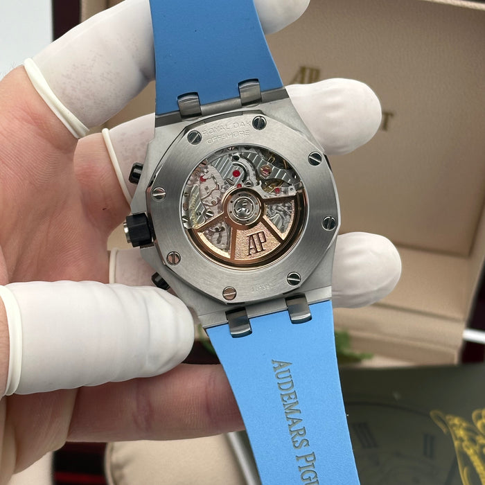 Royal Oak Offshore Chronograph Sky Blue Dial – Blue Rubber Strap | Swiss Super Clone 1:1