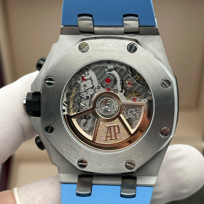 Royal Oak Offshore Chronograph Sky Blue Dial – Blue Rubber Strap | Swiss Super Clone 1:1