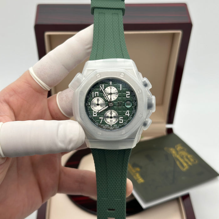 Royal Oak Offshore Chronograph Green Dial 44MM – Stainless Steel Case | Swiss Super Clone 1:1