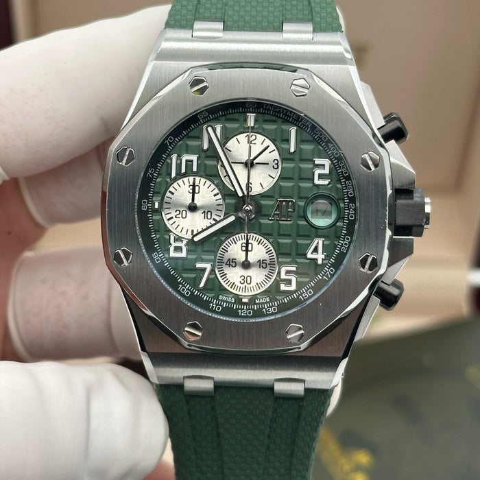 Royal Oak Offshore Chronograph Green Dial 44MM – Stainless Steel Case | Swiss Super Clone 1:1