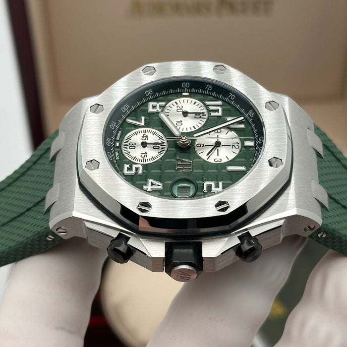 Royal Oak Offshore Chronograph Green Dial 44MM – Stainless Steel Case | Swiss Super Clone 1:1