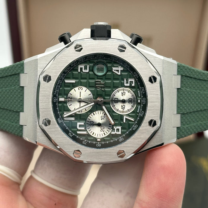 Royal Oak Offshore Chronograph Green Dial 44MM – Stainless Steel Case | Swiss Super Clone 1:1