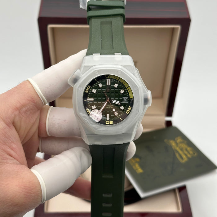 Audemars Piguet Royal Oak Offshore Diver 42MM – Green Dial / Rose Gold Accents - Swiss Super Clone