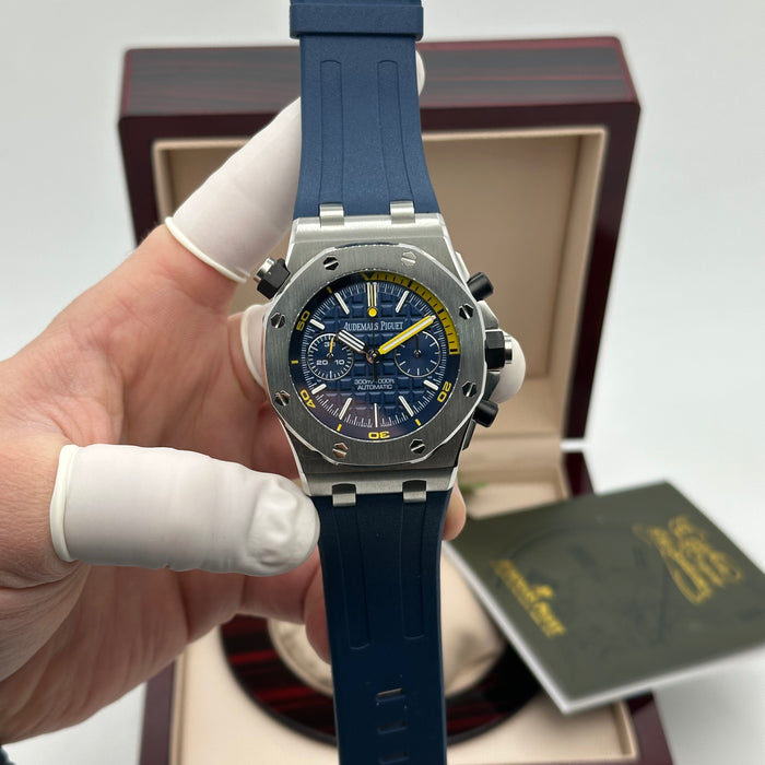 Audemars Piguet Royal Oak Offshore Diver Chronograph 42MM – Blue & Yellow Edition - Swiss Super Clone
