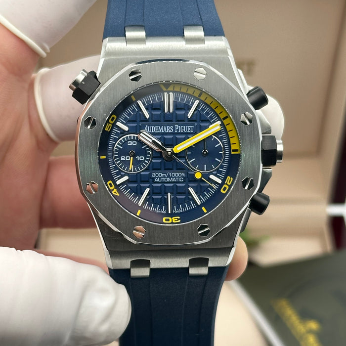Audemars Piguet Royal Oak Offshore Diver Chronograph 42MM – Blue & Yellow Edition - Swiss Super Clone