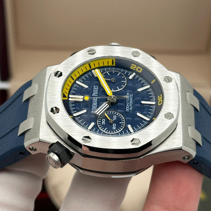 Audemars Piguet Royal Oak Offshore Diver Chronograph 42MM – Blue & Yellow Edition - Swiss Super Clone