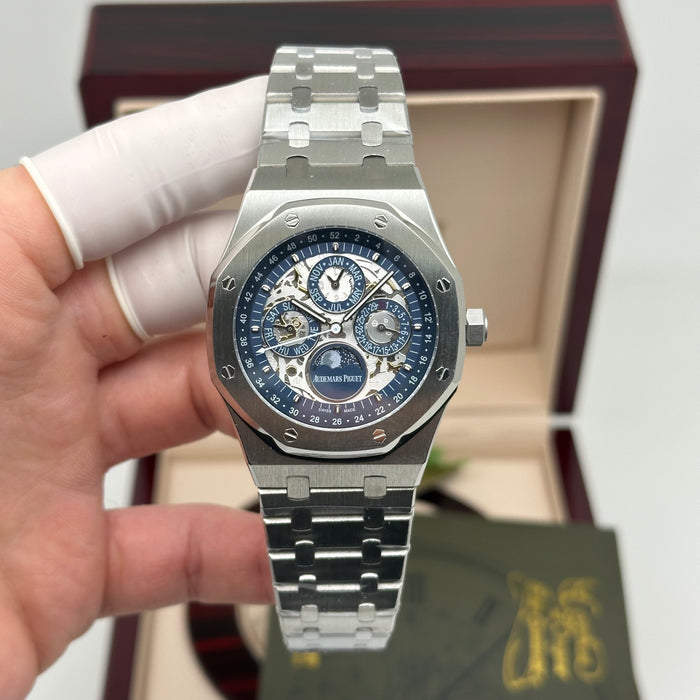 Royal Oak Perpetual Calendar Skeleton Dial 41MM – Stainless Steel | Swiss Super Clone 1:1