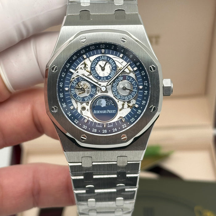 Royal Oak Perpetual Calendar Skeleton Dial 41MM – Stainless Steel | Swiss Super Clone 1:1