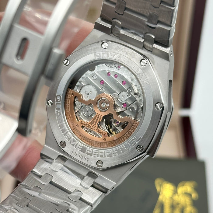 Royal Oak Burgundy Sunburst Dial 41MM – Stainless Steel Bracelet | Swiss Super Clone 1:1