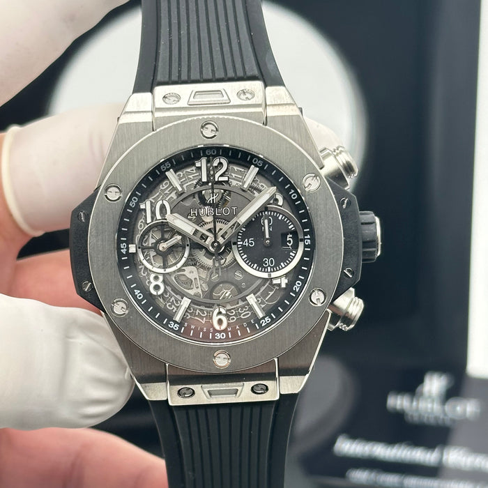 Hublot Big Bang Titanium Skeleton Chronograph 44MM – Swiss Super Clone