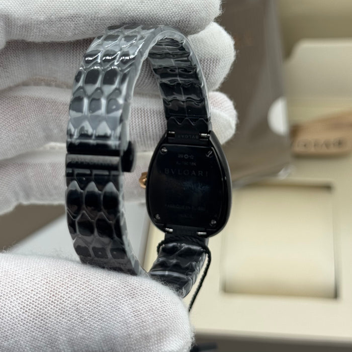 BVLGARI Serpenti Women’s Watch – Black Dial with Rose Gold (33M)