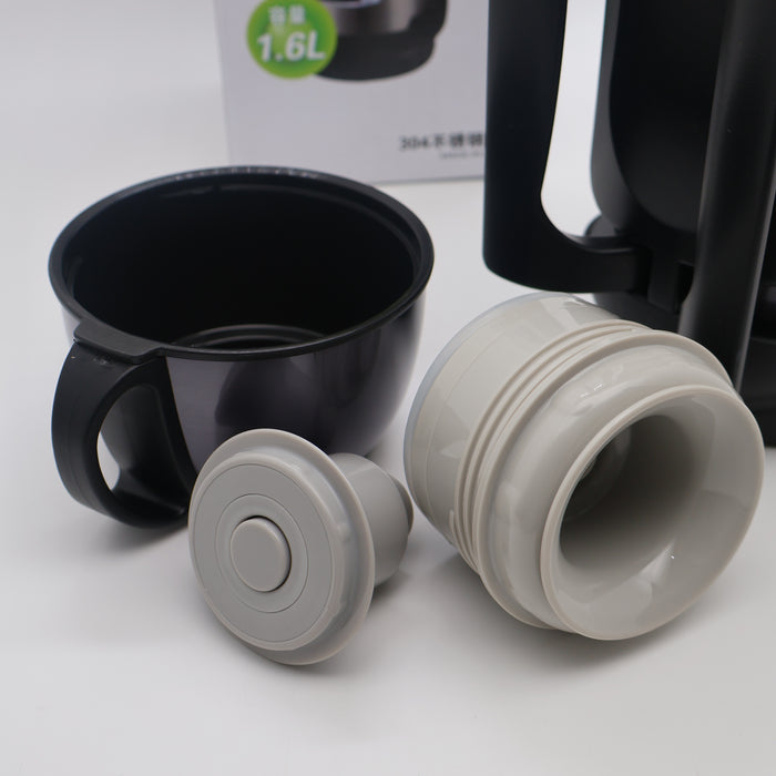 Pinkah 1.6L Stainless Steel Medium Coffe Thermoses For Travel Insulated Water Vacuum Bottle With Plastic Cup Hiking