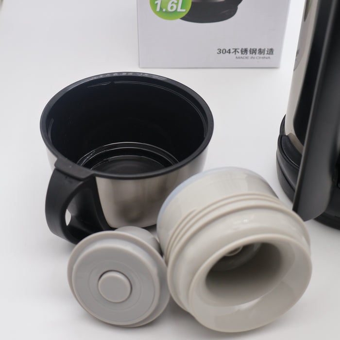 Pinkah 1.6L Stainless Steel Medium Coffe Thermoses For Travel Insulated Water Vacuum Bottle With Plastic Cup Hiking