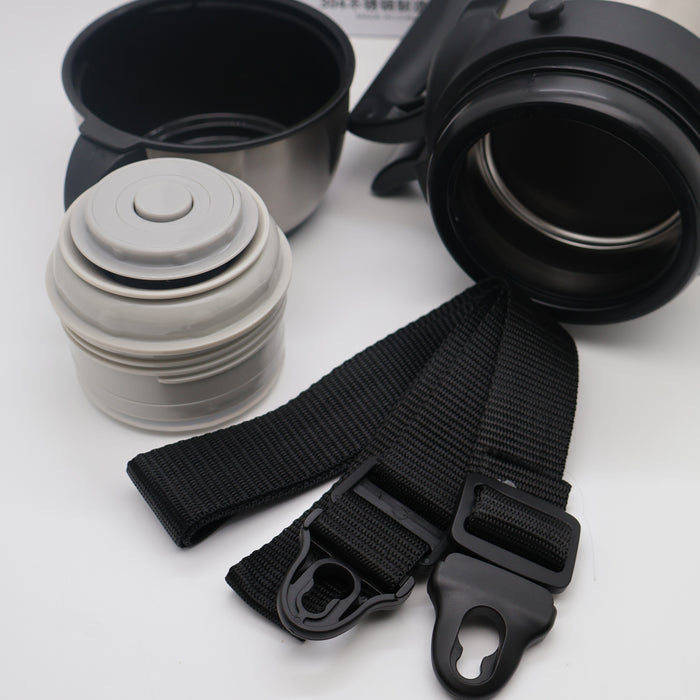 Pinkah 1.6L Stainless Steel Medium Coffe Thermoses For Travel Insulated Water Vacuum Bottle With Plastic Cup Hiking