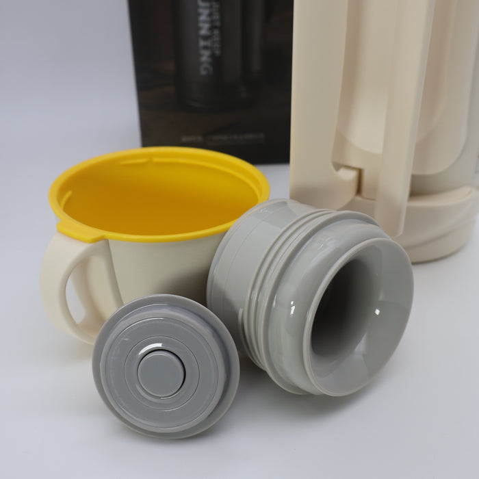 Pinkah 1.6mL Stainless Steel Large Coffe Thermoses For Travel Insulated Water Vacuum Bottle With Plastic Cup Hiking
