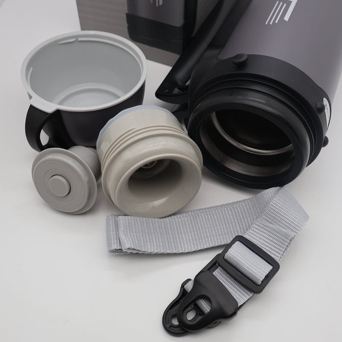 Pinkah 1.9mL Stainless Steel X- Large Coffe Thermoses For Travel Insulated Water Vacuum Bottle With Plastic Cup Hiking