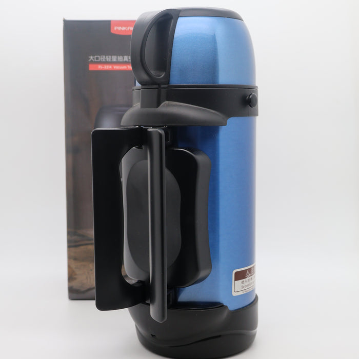 Pinkah 1.2mL Stainless Steel Medium Coffe Thermoses For Travel Insulated Water Vacuum Bottle With Plastic Cup Hiking