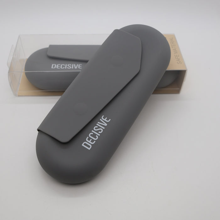 Courage , Decisive , Discover Pencil Case Safe Material Grade Silicone Waterproof