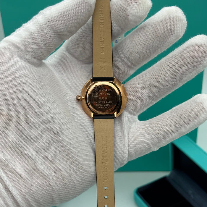 Tiffany & Co. Cocktail Oval Diamond Bezel Women’s Watch – White Dial, Rose Gold Case