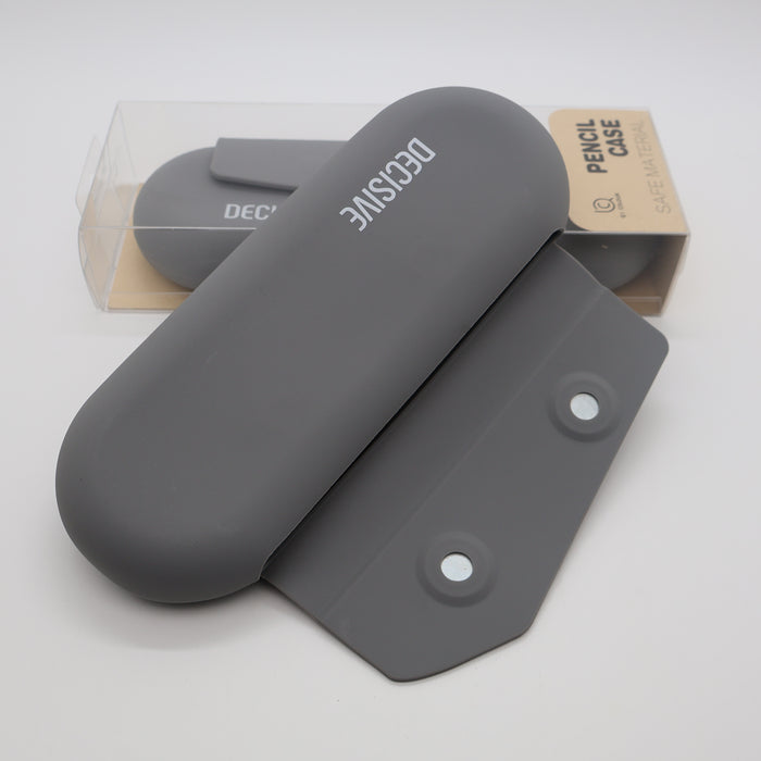 Courage , Decisive , Discover Pencil Case Safe Material Grade Silicone Waterproof