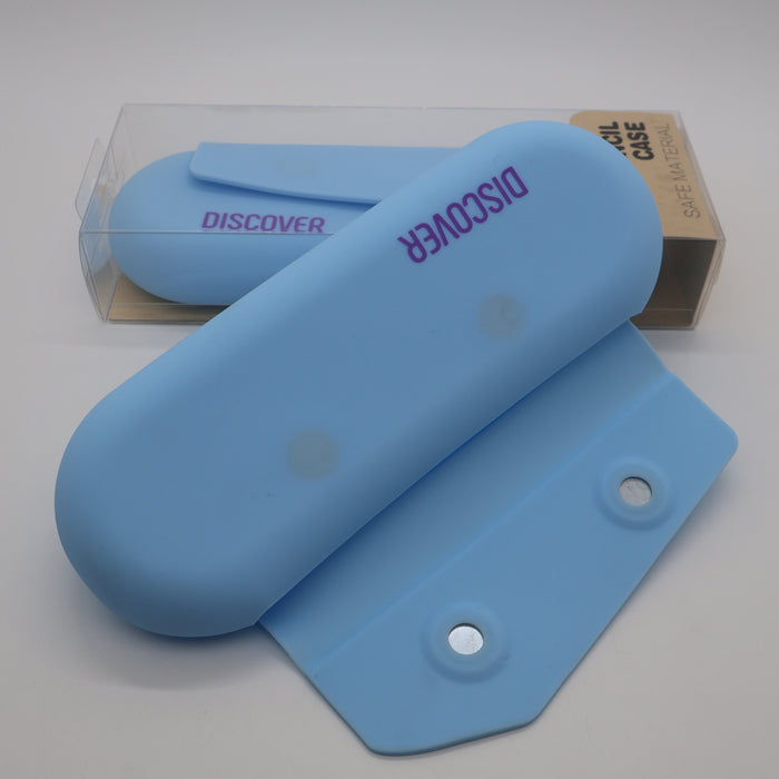 Courage , Decisive , Discover Pencil Case Safe Material Grade Silicone Waterproof