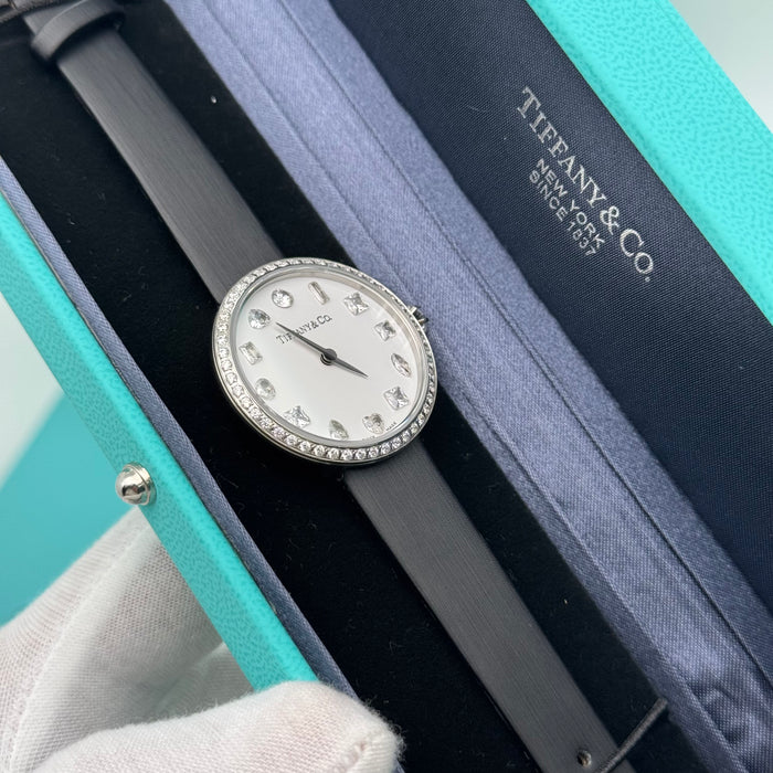 Tiffany & Co. Cocktail Oval Diamond Bezel Women’s Watch – White Dial