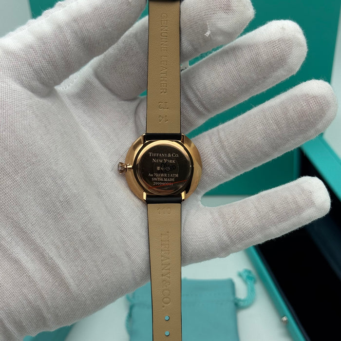 Tiffany & Co. Cocktail Oval Diamond Bezel Women’s Watch – White Mother-of-Pearl Dial with Red Heart