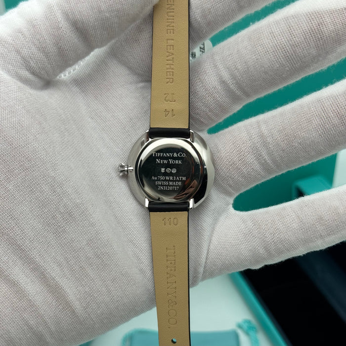 Tiffany & Co. Cocktail Oval Diamond Bezel Women’s Watch – White Dial with Red Heart