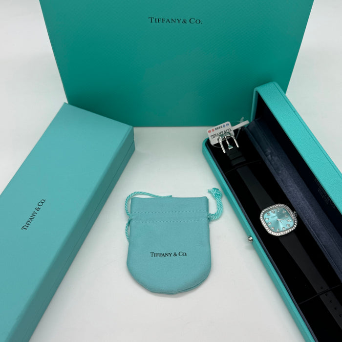 Tiffany & Co. Cushion Diamond Bezel Watch – Tiffany Blue Dial
