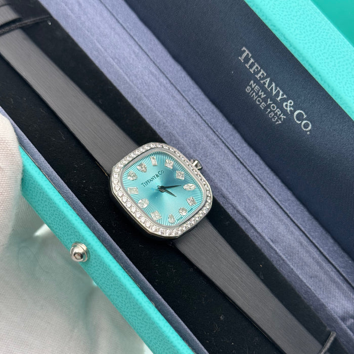Tiffany & Co. Cushion Diamond Bezel Watch – Tiffany Blue Dial