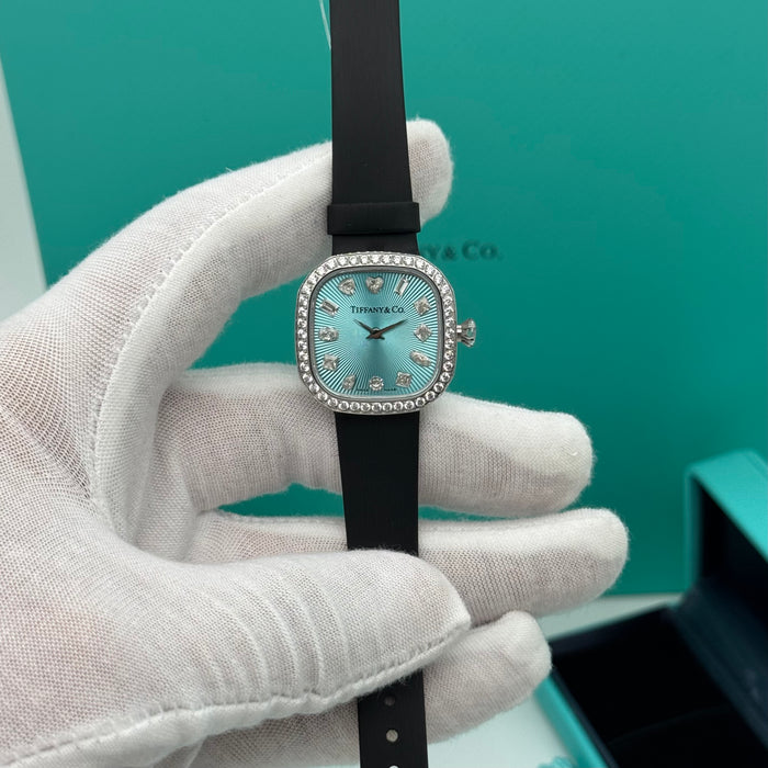 Tiffany & Co. Cushion Diamond Bezel Watch – Tiffany Blue Dial
