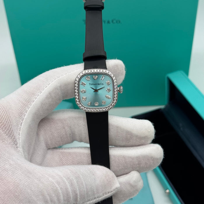 Tiffany & Co. Cushion Diamond Bezel Watch – Tiffany Blue Dial