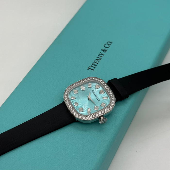 Tiffany & Co. Cushion Diamond Bezel Watch – Tiffany Blue Dial