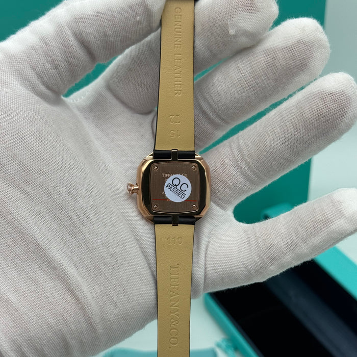 Tiffany & Co. Cushion Black Dial Diamond Bezel Women’s Watch