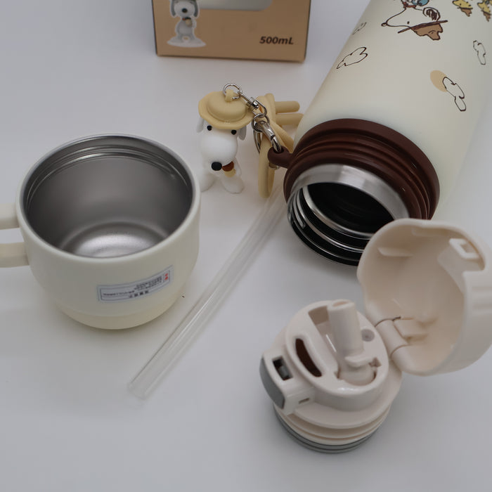 Crayon Shinchan ,Snoopy Peanuts , My Little Pony Thermo Bottle Vacuum Cup 500mL