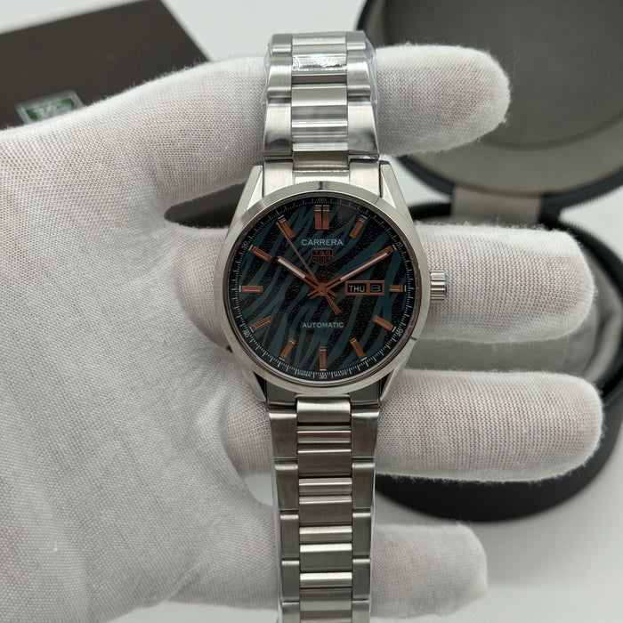 Tag Heuer Carrera Automatic Stainless Steel Men’s Watch – Black Zebra Dial