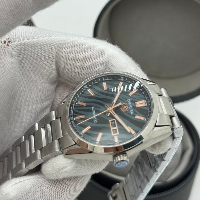 Tag Heuer Carrera Automatic Stainless Steel Men’s Watch – Black Zebra Dial