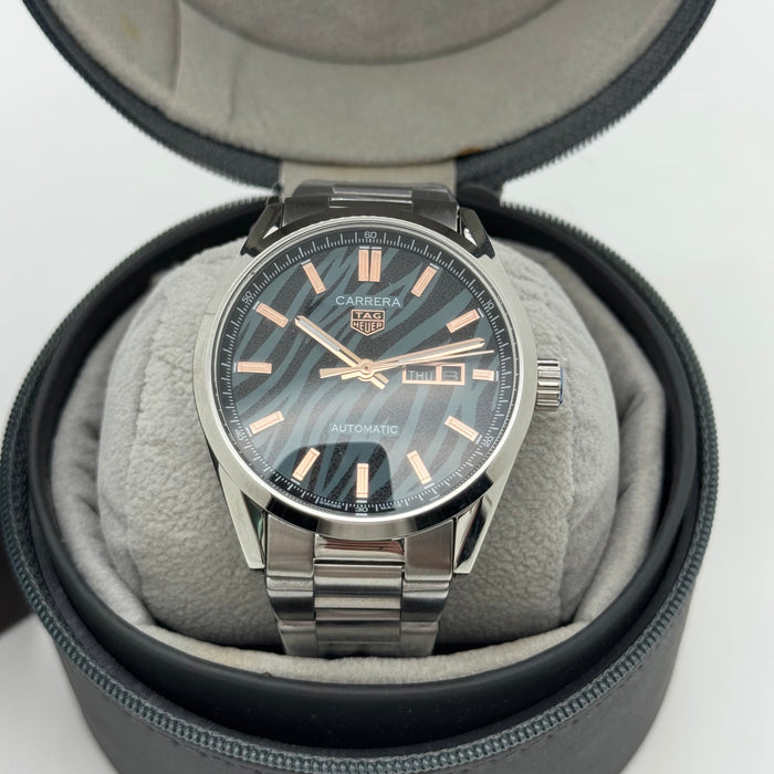 Tag Heuer Carrera Automatic Stainless Steel Men’s Watch – Black Zebra Dial